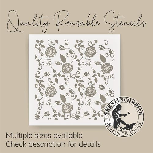 9988 Rose Pattern Stencil - The Stencilsmith