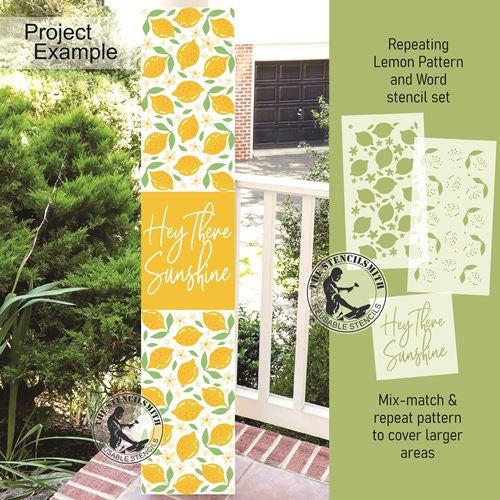 9995 Hey There Sunshine Lemon Pattern Stencil Set