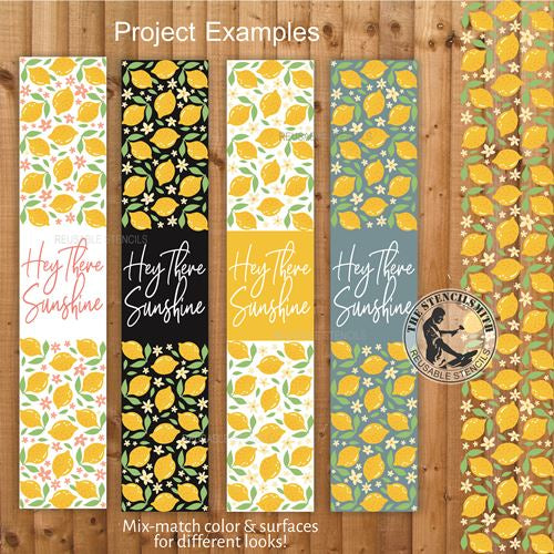 9995 Hey There Sunshine Lemon Pattern Stencil Set