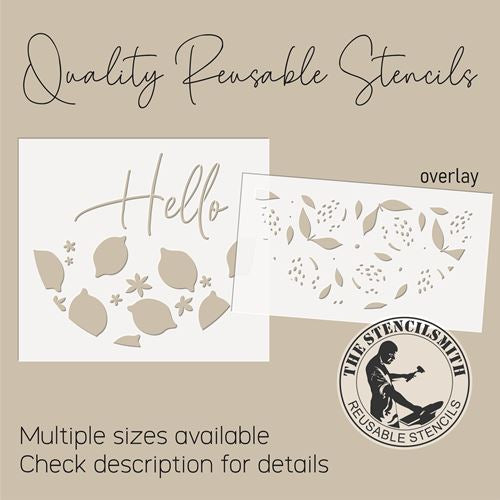 9996 Hello Lemon Stencil - The Stencilsmith