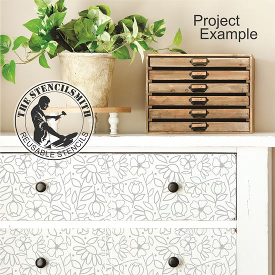 9997 Floral Pattern Stencil
