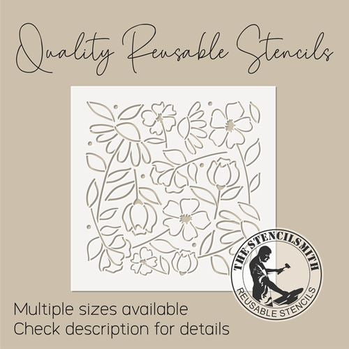 9997 Floral Pattern Stencil