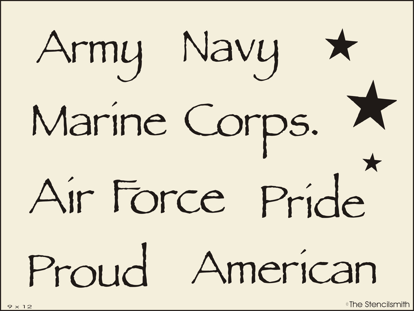 2900 Military Group Sheet stencil