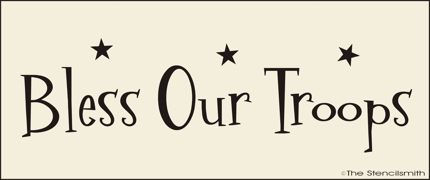 2899 Bless Our Troops stencil - The Stencilsmith