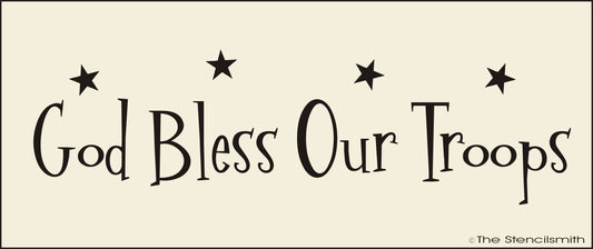 2891 God Bless Our Troops stencil - The Stencilsmith