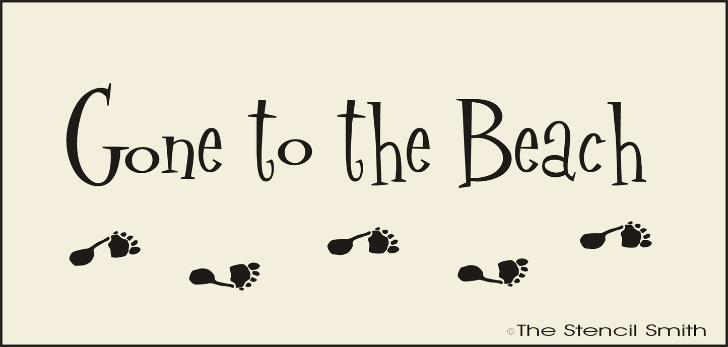 2869 Gone to the Beach (footprints) stencil - The Stencilsmith