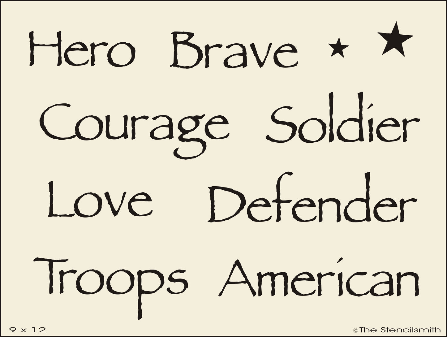 2901 Patriotic Soldier Group Sheet stencil - The Stencilsmith