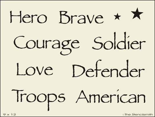 2901 Patriotic Soldier Group Sheet stencil - The Stencilsmith