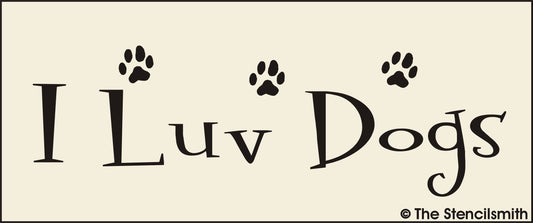 2881 I Luv Dogs stencil - The Stencilsmith