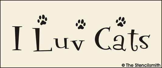 2880 I Luv Cats stencil - The Stencilsmith