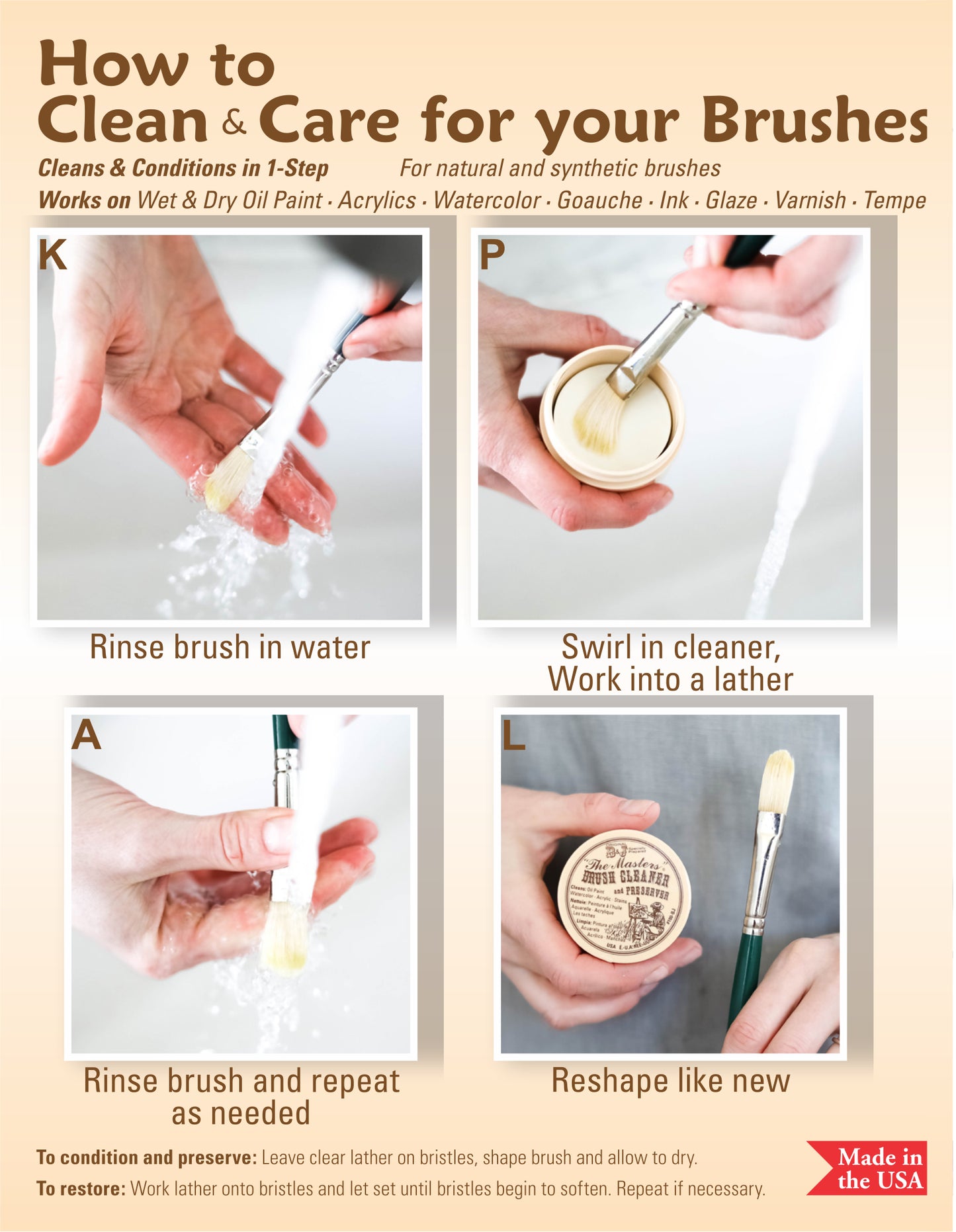 "The Masters" Brush Cleaner and Preserver 2.5 oz Jar - The Stencilsmith