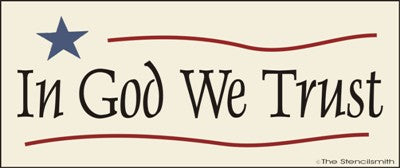 2907 In God We Trust stencil - The Stencilsmith