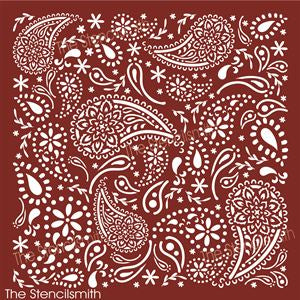 9078 Paisley pattern stencil - The Stencilsmith