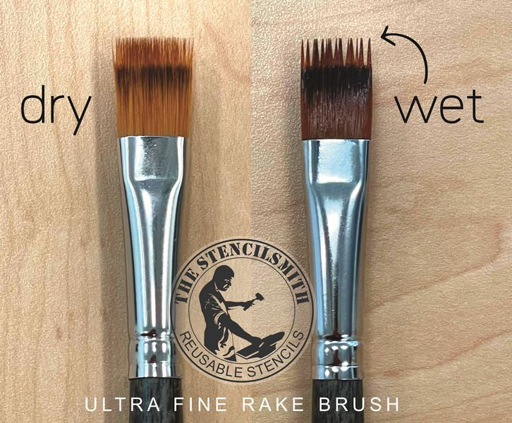 Ultra Fine Rake Brush 1/2" - The Stencilsmith