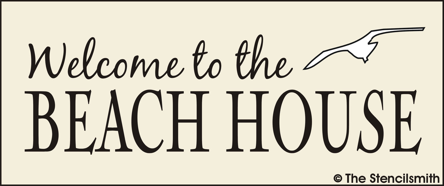 2864 Welcome To The Beach House Seagull Stencil - The Stencilsmith