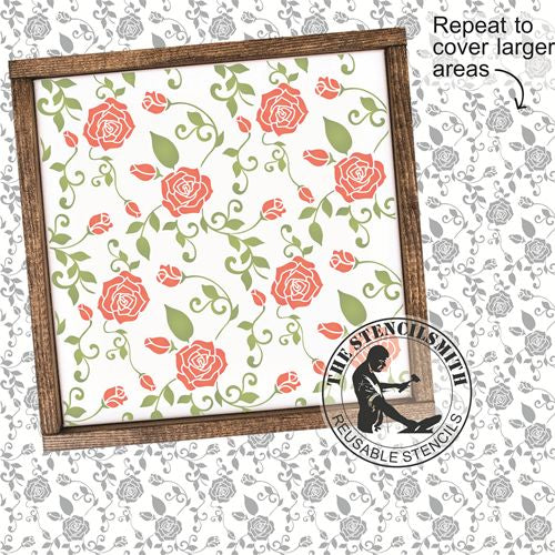 9988 Rose Pattern Stencil