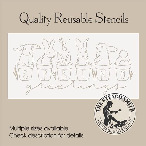 9974 Spring Greetings Stencil - The Stencilsmith