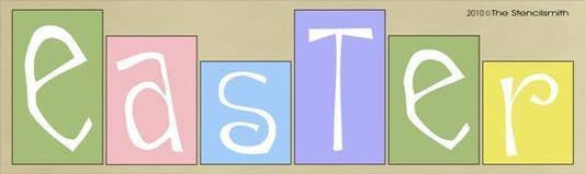 1038 - Easter - block letters - The Stencilsmith