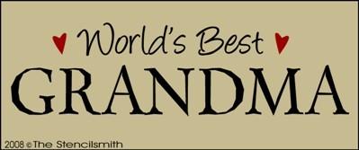 World's Best Grandma - The Stencilsmith