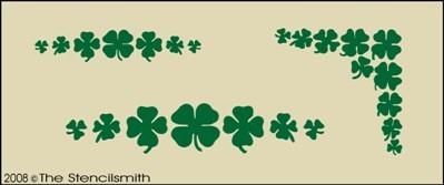 Shamrock Clover Borders & Corner - The Stencilsmith