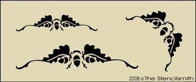 Acorn Borders & Corner - The Stencilsmith