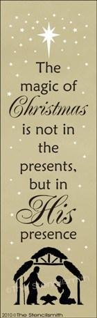 1217 - The magic of Christmas .... His presence - The Stencilsmith