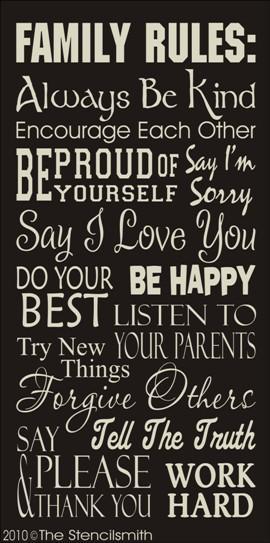 1230 - Family Rules - The Stencilsmith