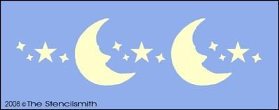 Moon and Stars Border - The Stencilsmith