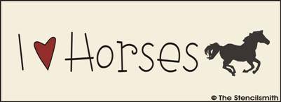 I love (heart) Horses - The Stencilsmith