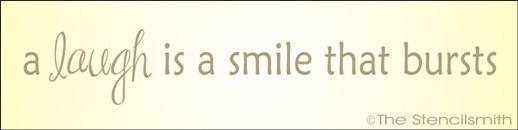 1304 - A laugh is a smile that bursts - The Stencilsmith