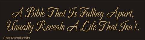 1322 - A Bible that is falling apart ... life isn't - The Stencilsmith