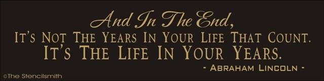 1326 - It's not the years in your life that count - The Stencilsmith