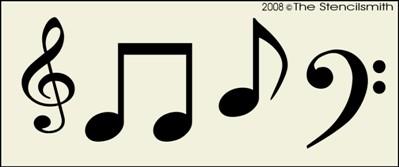 Music Notes - LARGE - The Stencilsmith