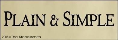 Plain & Simple - The Stencilsmith