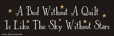 1426 - A bed without a quilt is like - The Stencilsmith