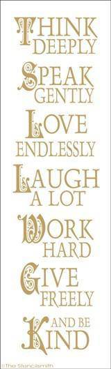 1427 - Think Deeply Speak Gently - The Stencilsmith