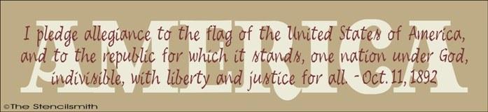 1441 - AMERICA I pledge allegiance - The Stencilsmith