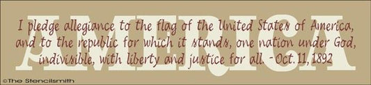 1441 - AMERICA I pledge allegiance - The Stencilsmith