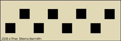 Checkered Border - C (1 squares) - The Stencilsmith