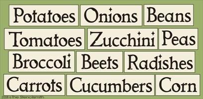 12 VEGETABLES - GROUP - The Stencilsmith