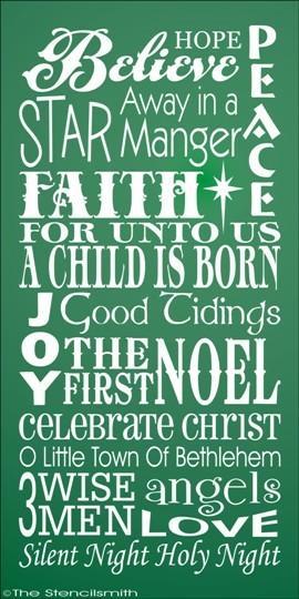 1503 - CHRISTMAS - Faith - The Stencilsmith