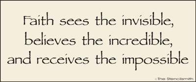 Faith sees the invisible - The Stencilsmith