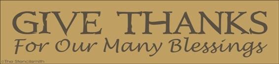 1538 - GIVE THANKS for our many blessings - The Stencilsmith