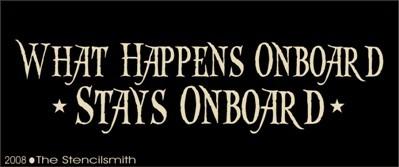 What Happens Onboard Stays - The Stencilsmith