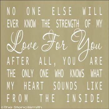 1613 - No one else will ever know  ... LOVE - The Stencilsmith