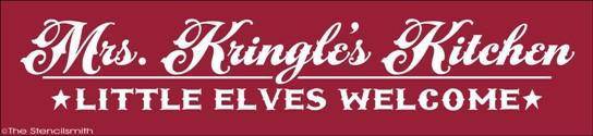 1616 - Mrs. Kringle's Kitchen - little elves welcome - The Stencilsmith