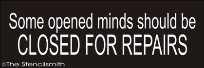 1665 - Some open minds should be closed - The Stencilsmith