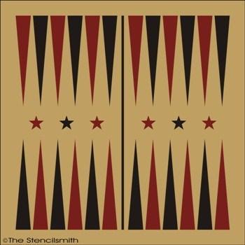 1680 - Backgammon Board - The Stencilsmith