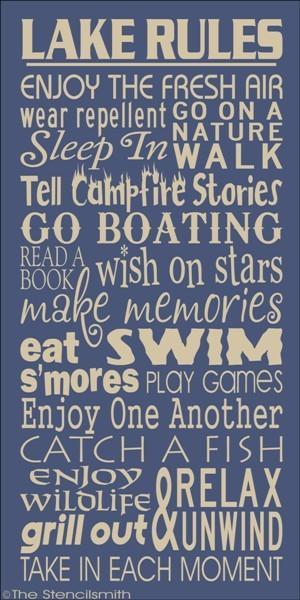1719 - LAKE RULES - The Stencilsmith