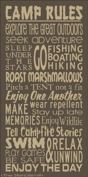 1724 - CAMP RULES - The Stencilsmith